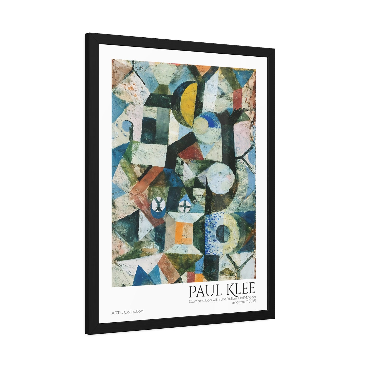 Composition with the Yellow Half-Moon and the Y (1918) by Paul Klee / Affiche Encadrée série ART's Collection