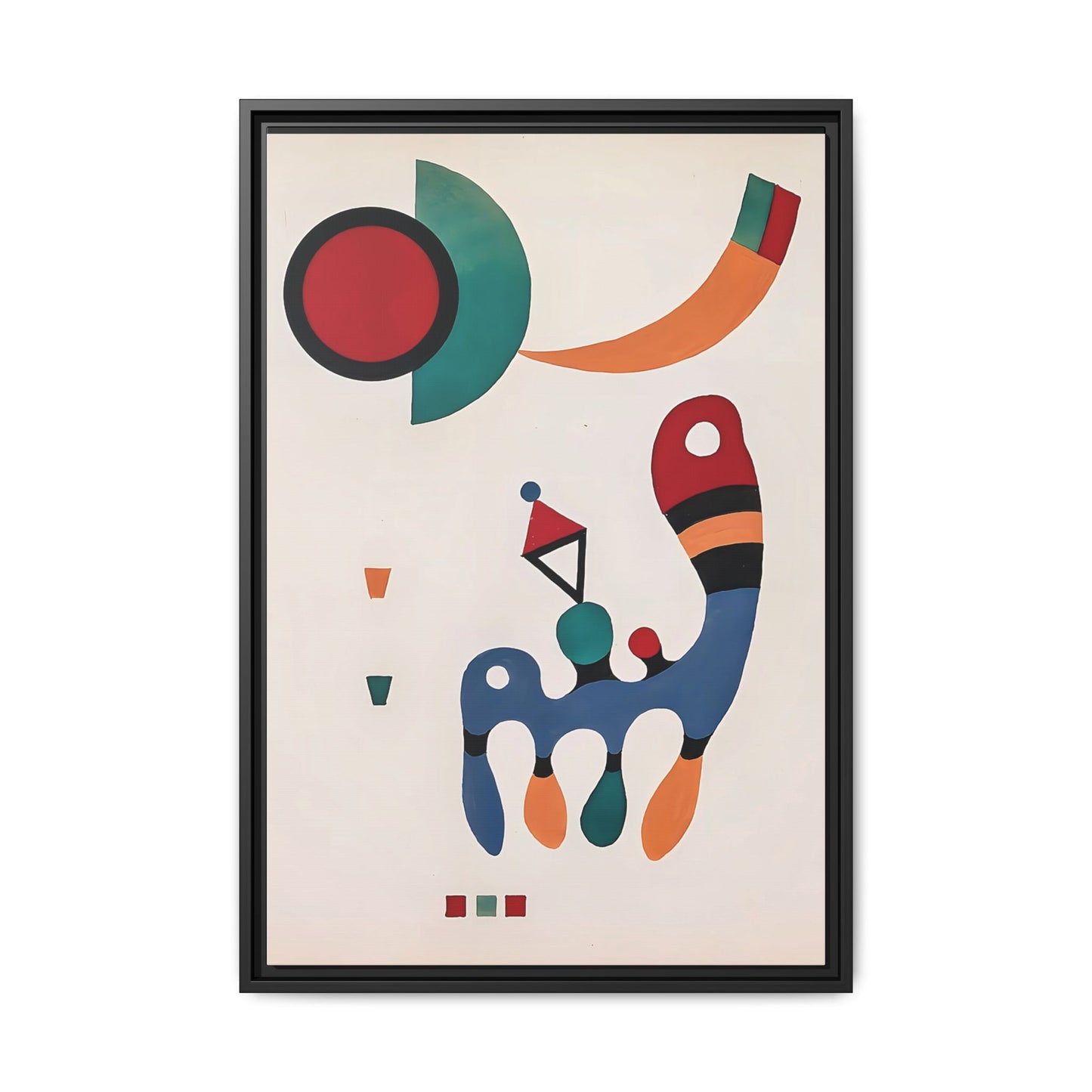 11 Tableaux et 7 Poèmes (1945) by Wassily Kandinsky / Toile encadrée sur caisse américaine
