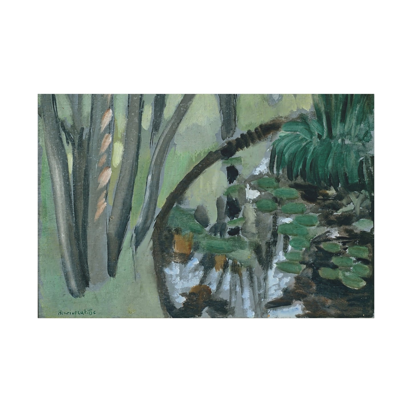 Le ruisseau, Maintenon (1918) by Henri Matisse / Reproduction Fine Art sur Toile / Flanc Large Epaisseur 3.2 cm - 1.25 inch