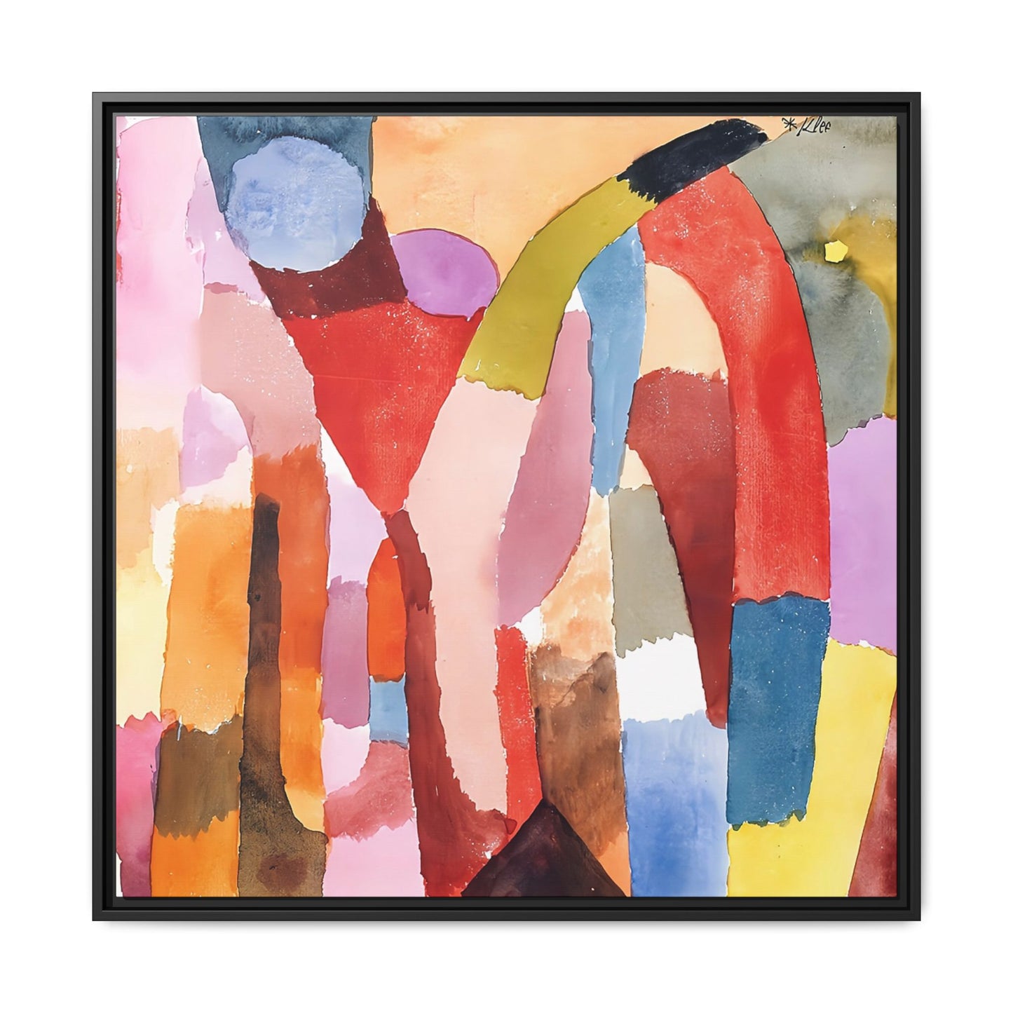 Movement of Vaulted Chambers (1915) by Paul Klee / Toile encadrée sur caisse américaine