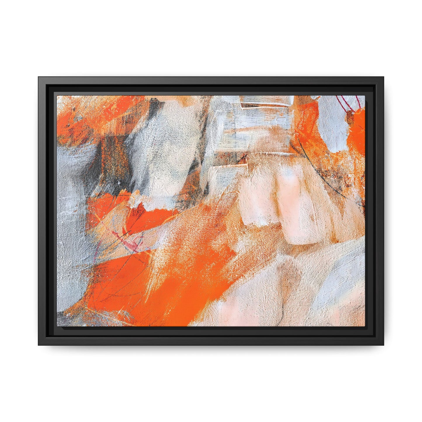Tableau Intemporel Mandarine "Série Sign Collections" / Toile encadrée sur caisse américaine