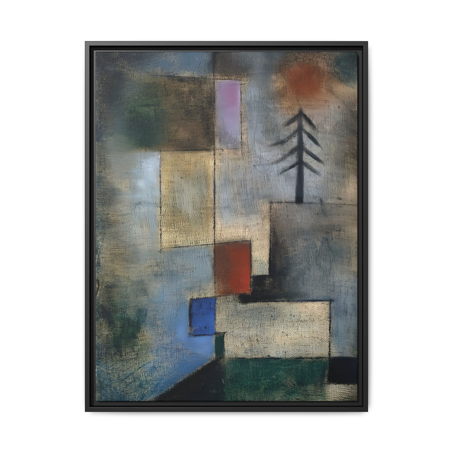 Small Picture of Fir Trees (1922) by Paul Klee / Toile encadrée sur caisse américaine