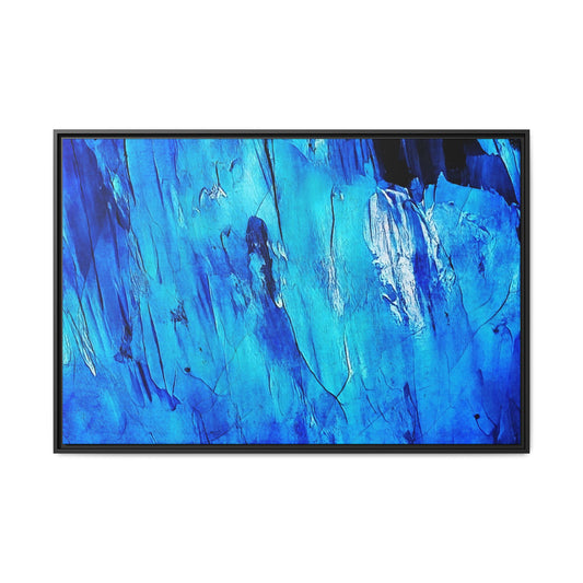 Tableau Intemporel Bleu Electrique "Série Sign Collections" / Toile encadrée sur caisse américaine