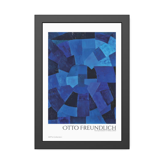 Komposition in Blau (1931) by Otto Freundlich / Affiche Encadrée série ART's Collection