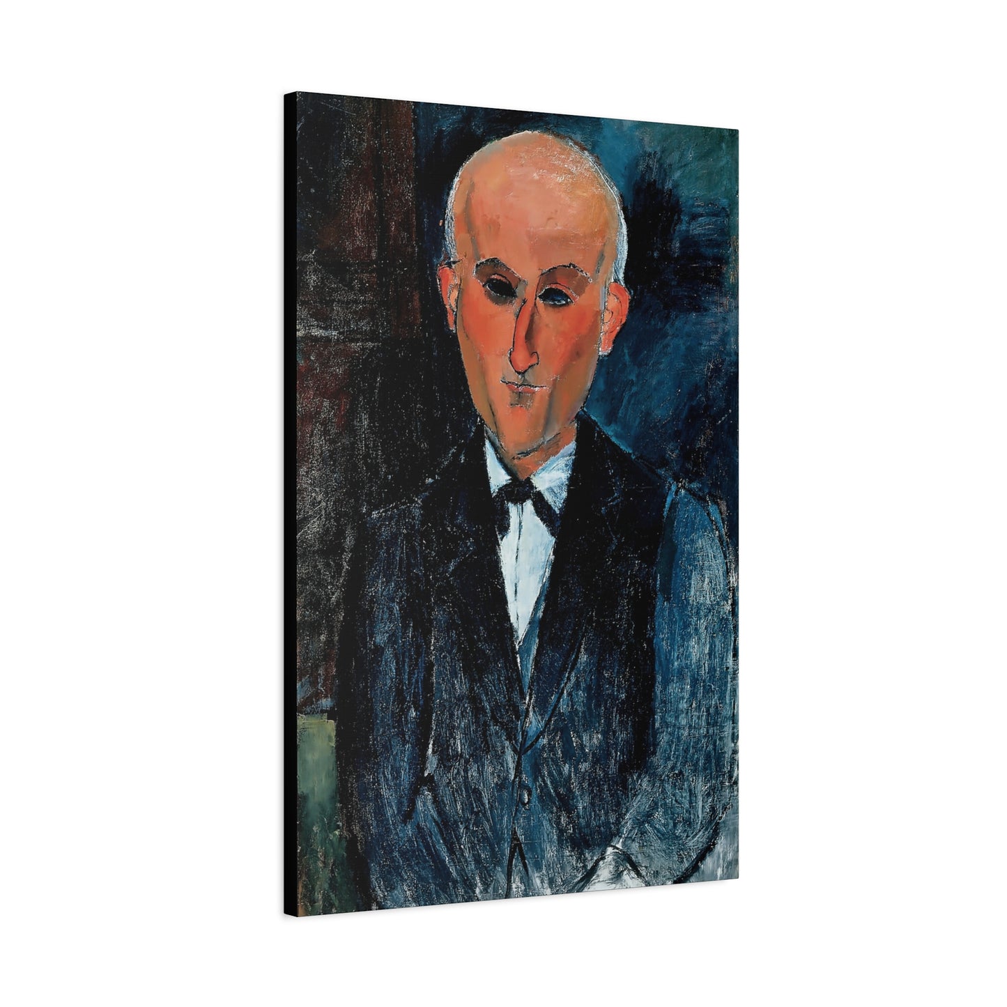 Max Jacob (1876-1944) de 1911-1922 by Amedeo Modigliani / Reproduction Fine Art sur Toile / Flanc Large Epaisseur 3.2 cm - 1.25 inch