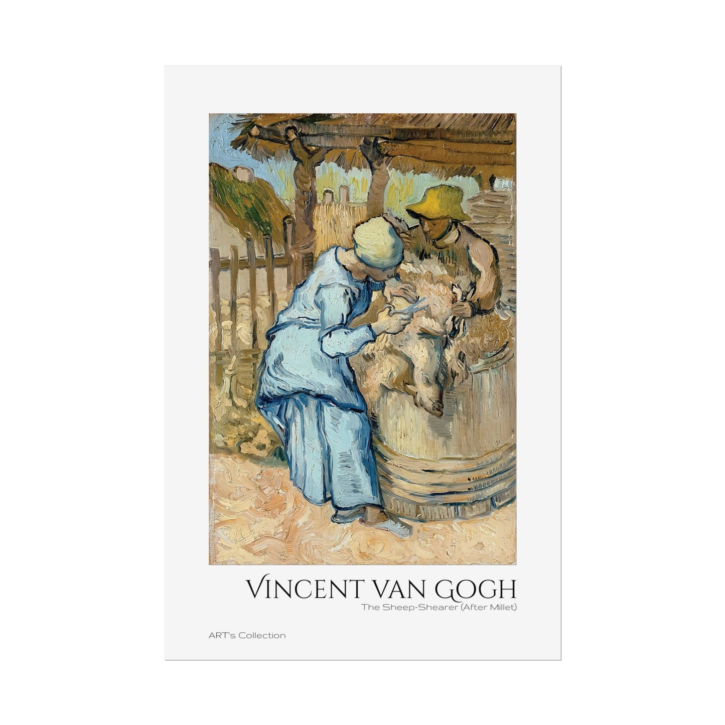 The Sheep-Shearer (After Millet) by Vincent van Gogh / Affiche imprimée - Série ART's Collection