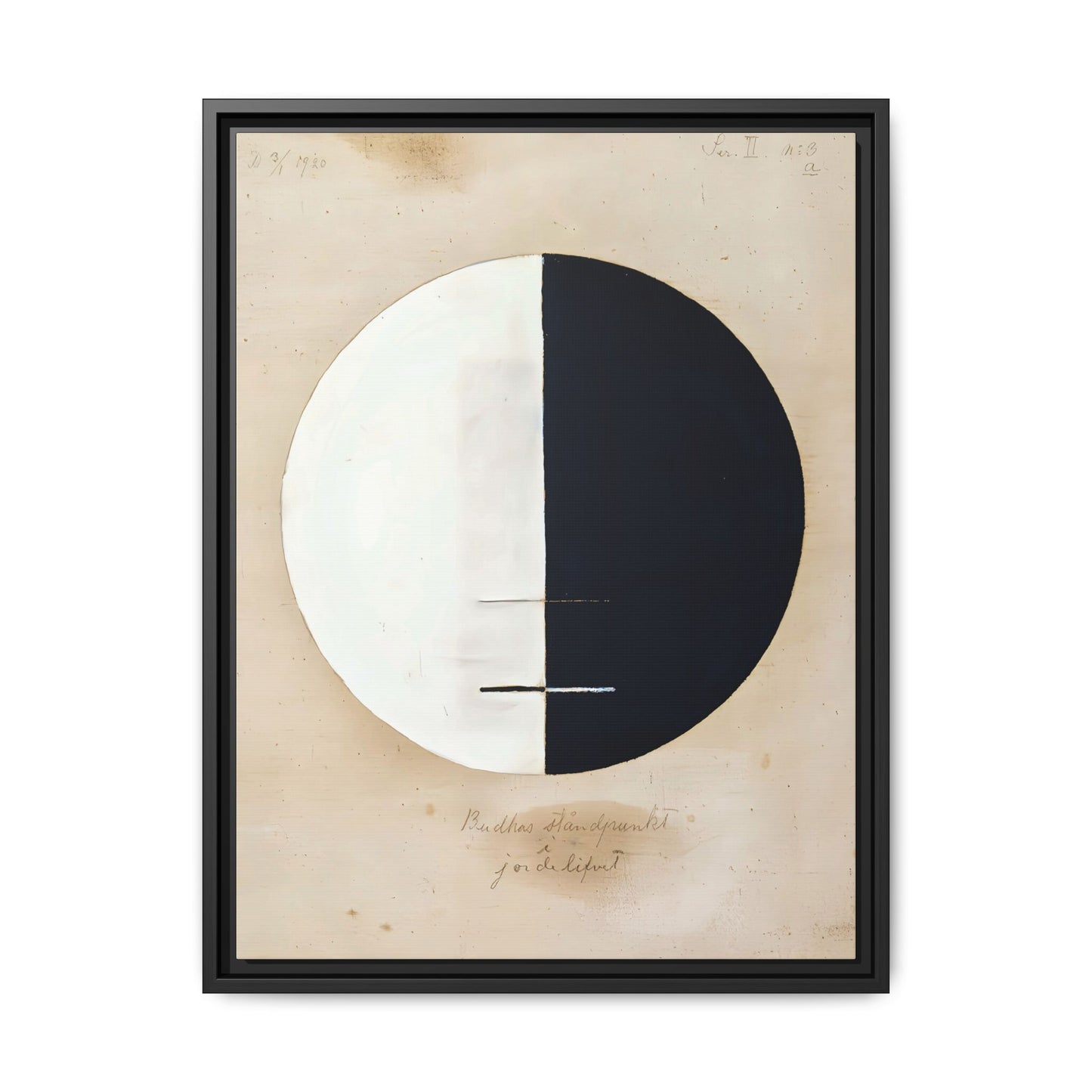 Buddhas Standpoint in the Earthly Life No. 3 (1920) by Hilma af Klint / Toile encadrée sur caisse américaine