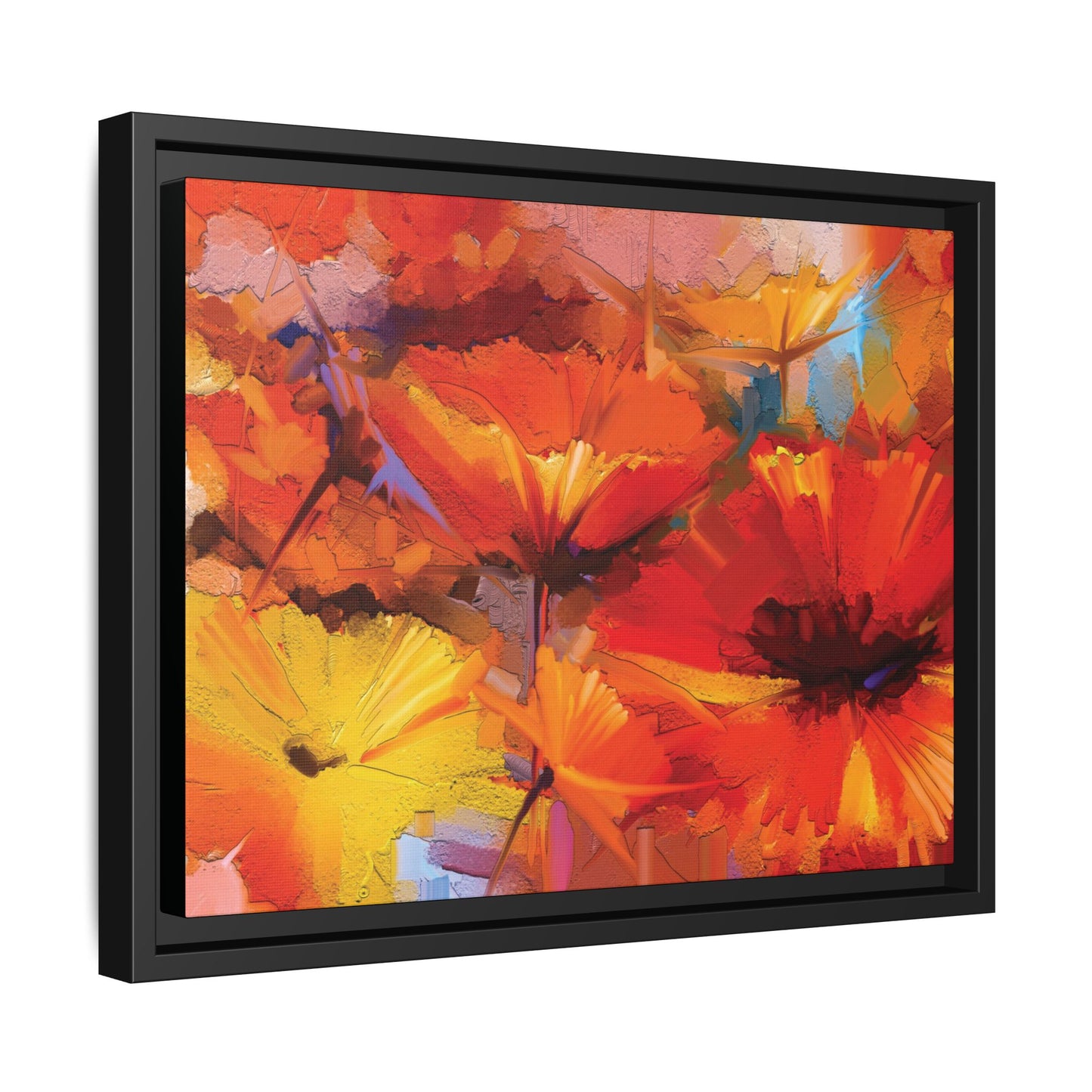 Tableau Floral Coquelicot "Série Sign Collections" / Toile encadrée sur caisse américaine