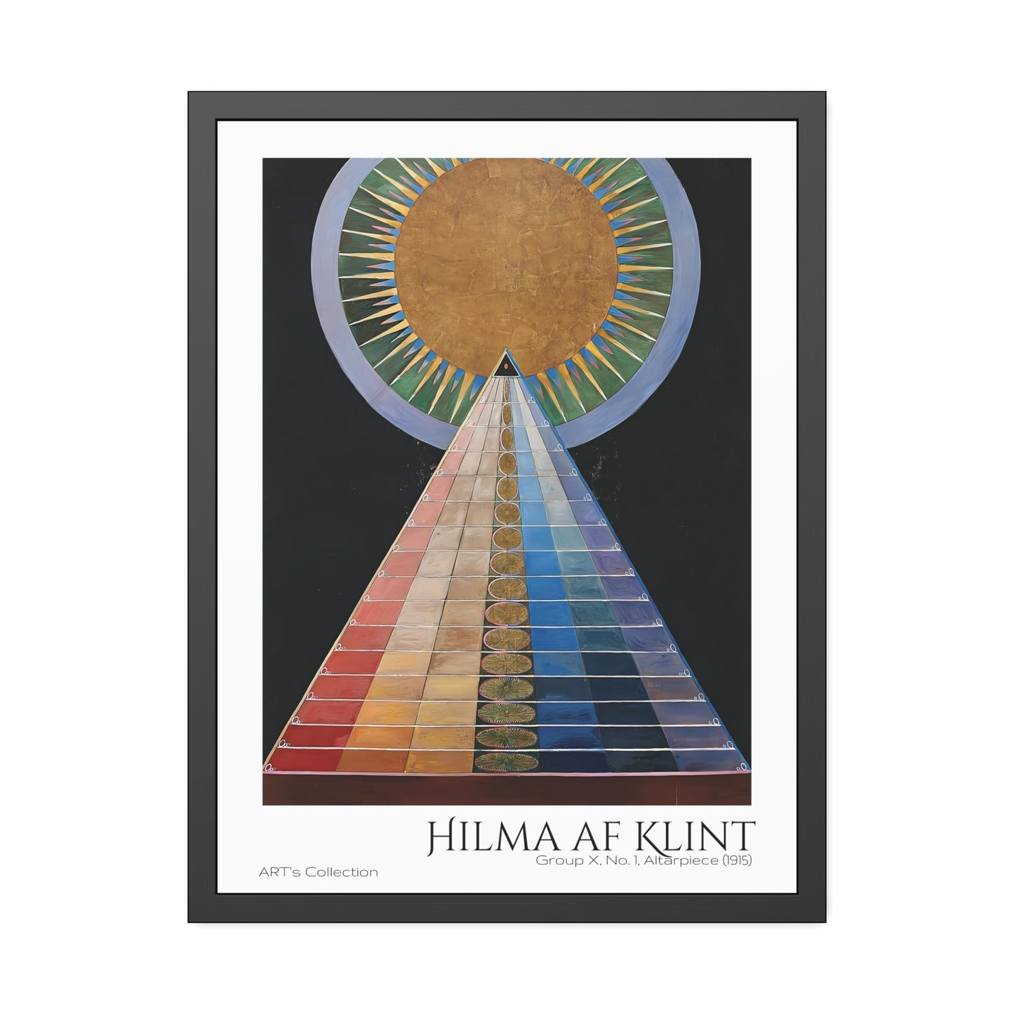 Group X No 1 Altarpiece (1915) by Hilma af Klint / Affiche Encadrée série ART's Collection