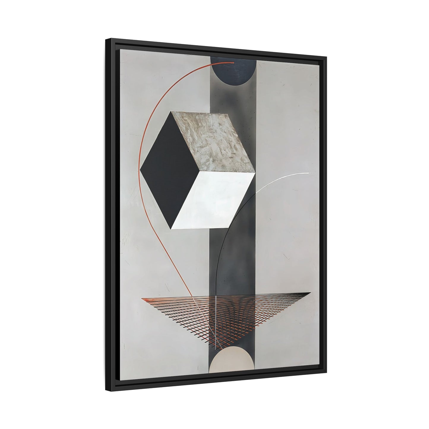 Proun 99 (ca. 1923-1925) by El Lissitzky / Toile encadrée sur caisse américaine