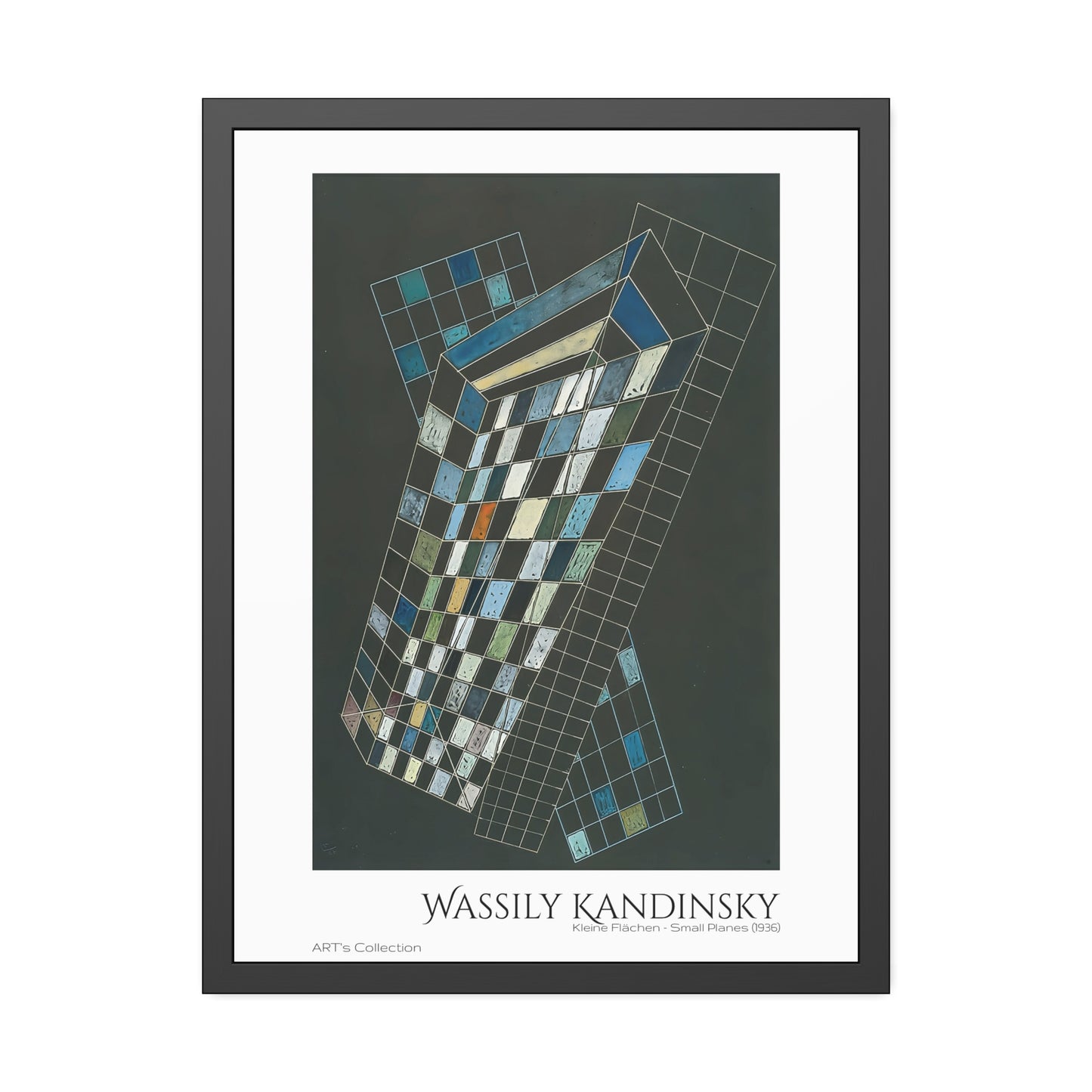 Kleine Flächen - Small Planes (1936) by Wassily Kandinsky / Affiche Encadrée série ART's Collection