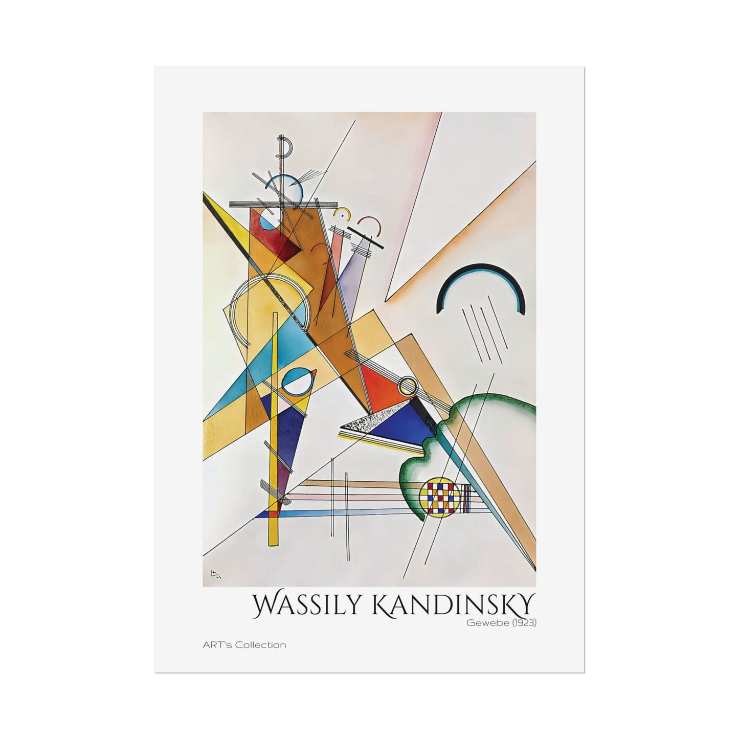 Gewebe (1923) by Wassily Kandinsky / Affiche imprimée - Série ART's Collection