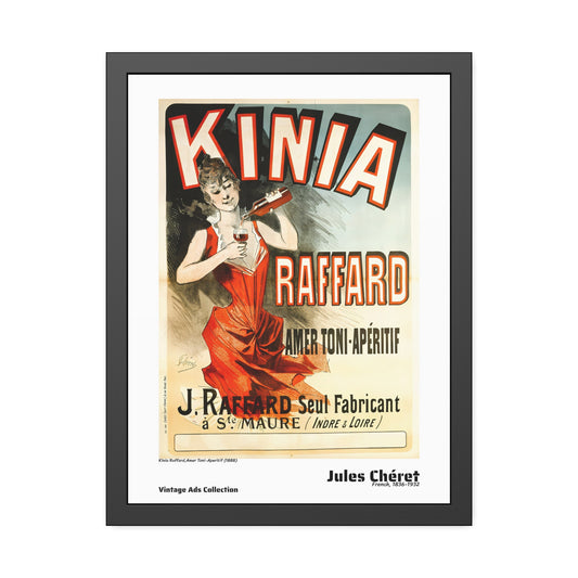 Kinia Raffard - Amer Toni-Aperitif (1888) by Jules Chéret / Affiche Encadrée Série Vintage Ads Collection