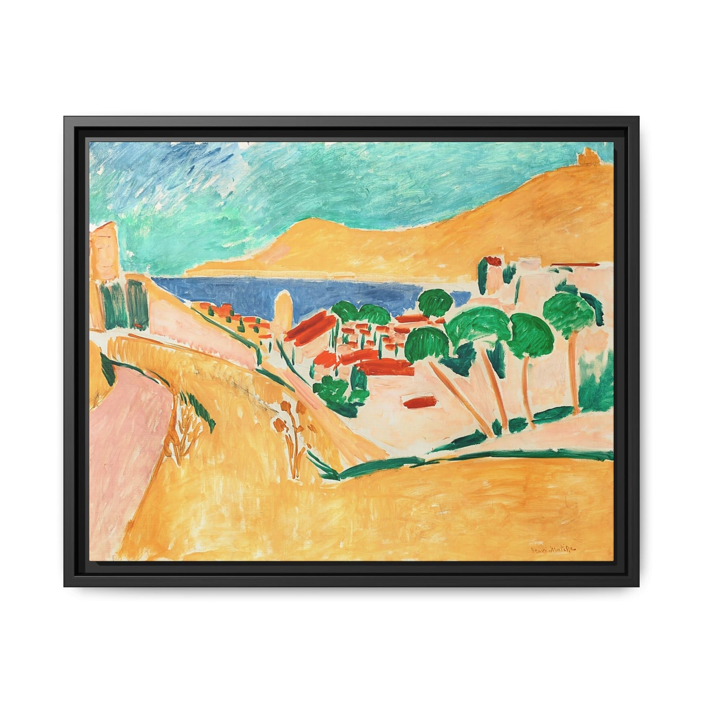 Collioure en août (autour de 1911) by Henri Matisse / Toile encadrée sur caisse américaine