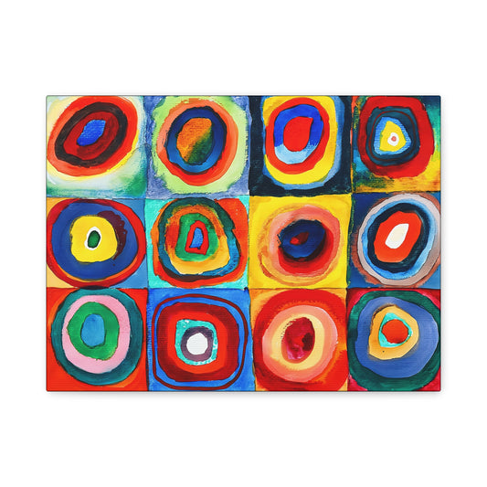 Quadrate mit konzentrischen Ringen (1913) by Wassily Kandinsky / Reproduction Fine Art sur Toile / Epaisseur 3,2cm - 1'25 po
