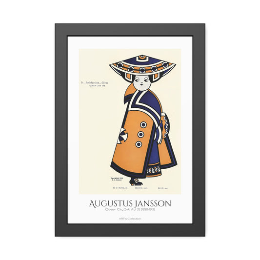 Queen City Ink, Ad. 32 (1890-1913) by Augustus Jansson / Affiche Encadrée série ART's Collection