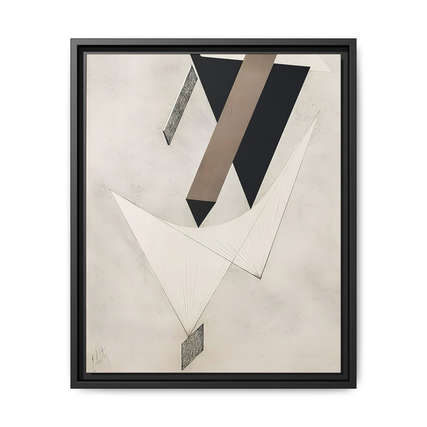 Kestnermappe Proun, Rob. Levnis and Chapman GmbH Hannover #4 (1923) by El Lissitzky / Toile encadrée sur caisse américaine
