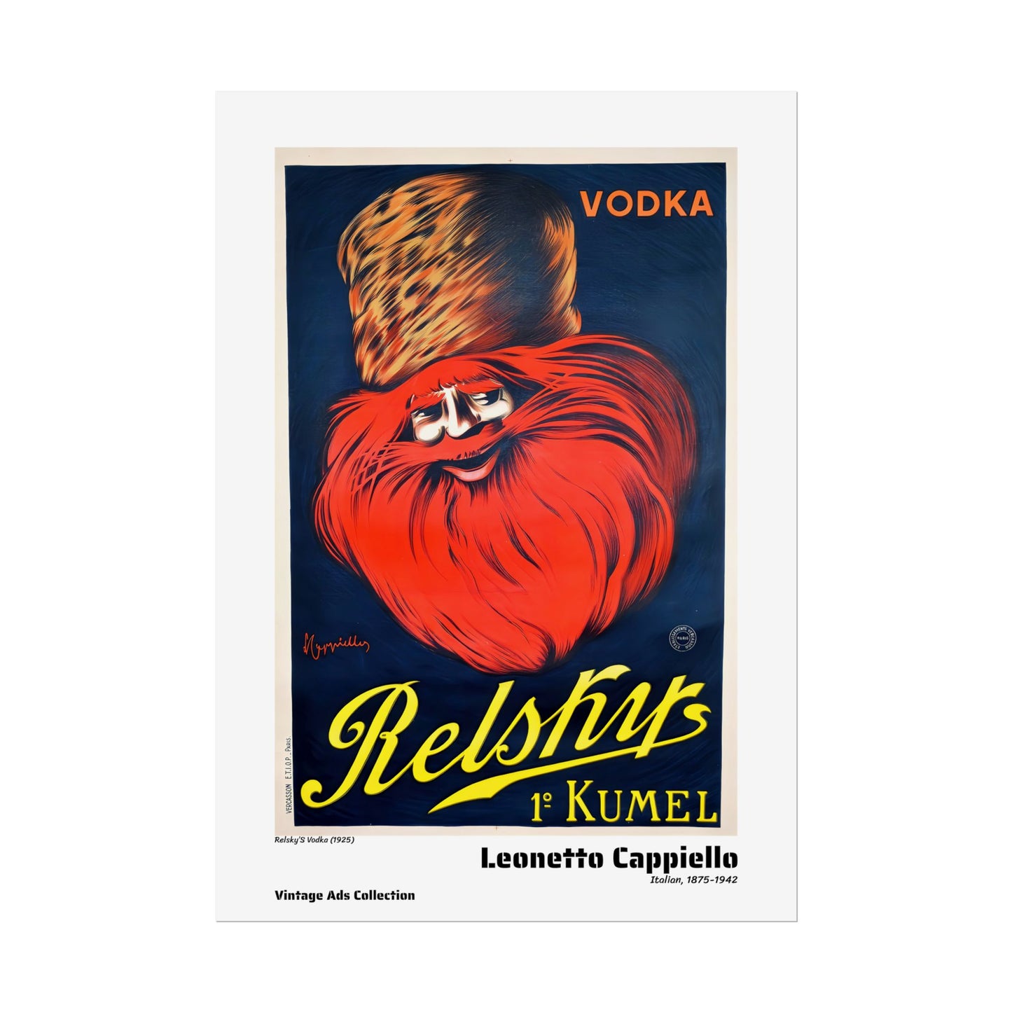 Relsky'S Vodka (1925) by Leonetto Cappiello / Affiche imprimée - Série Vintage Ads Collection