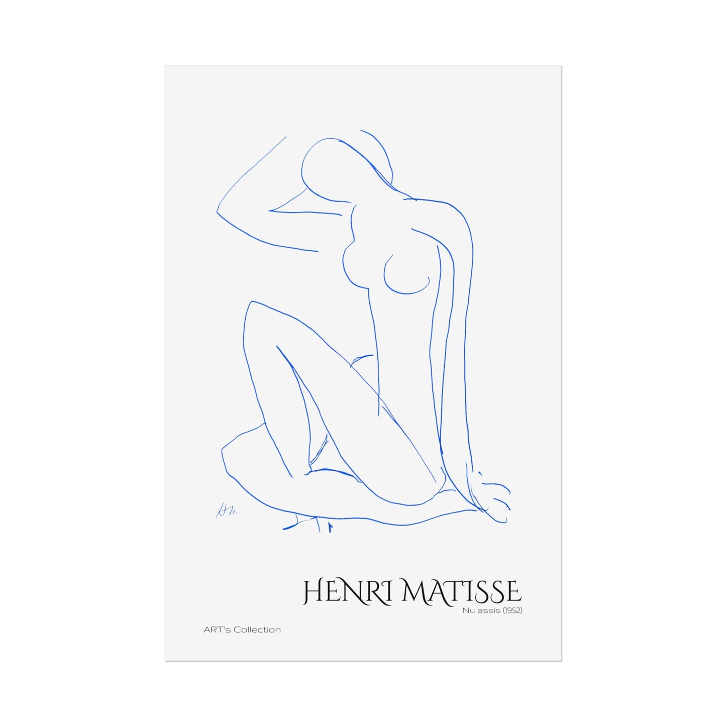 Nu assis (1952) version bleue by Henri Matisse / Affiche imprimée - Série ART's Collection