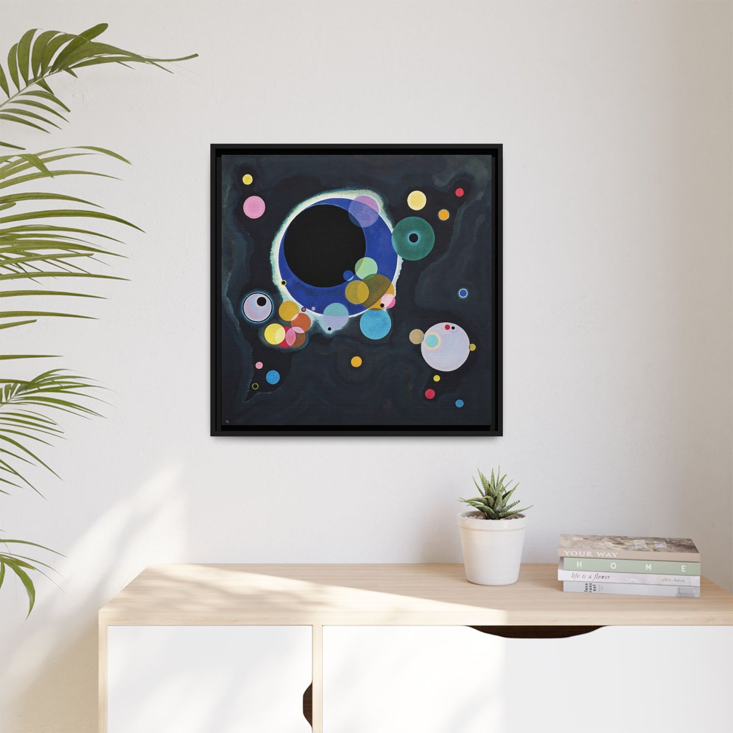 Several Circles (1926) by Wassily Kandinsky / Toile encadrée sur caisse américaine