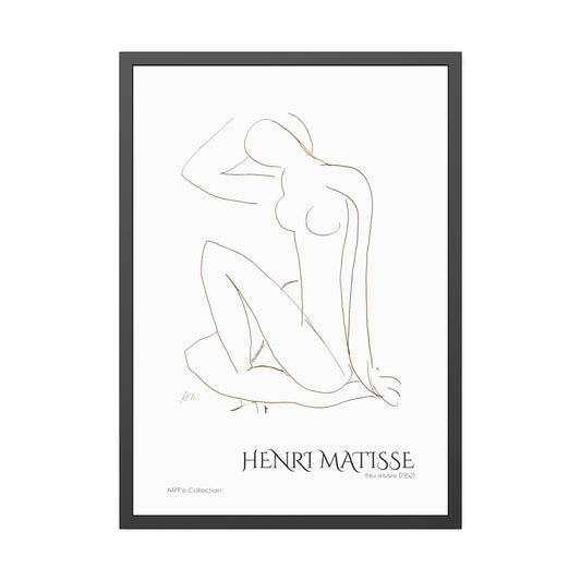 Nu assis (1952) by Henri Matisse / Affiche Encadrée série ART's Collection