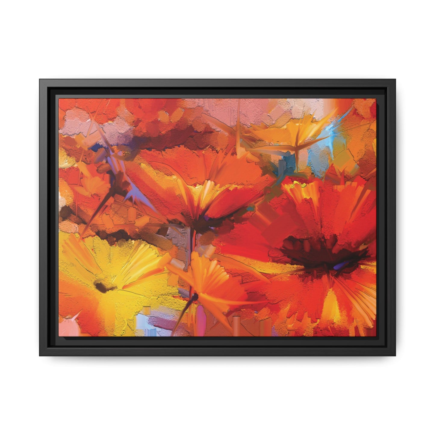 Tableau Floral Coquelicot "Série Sign Collections" / Toile encadrée sur caisse américaine