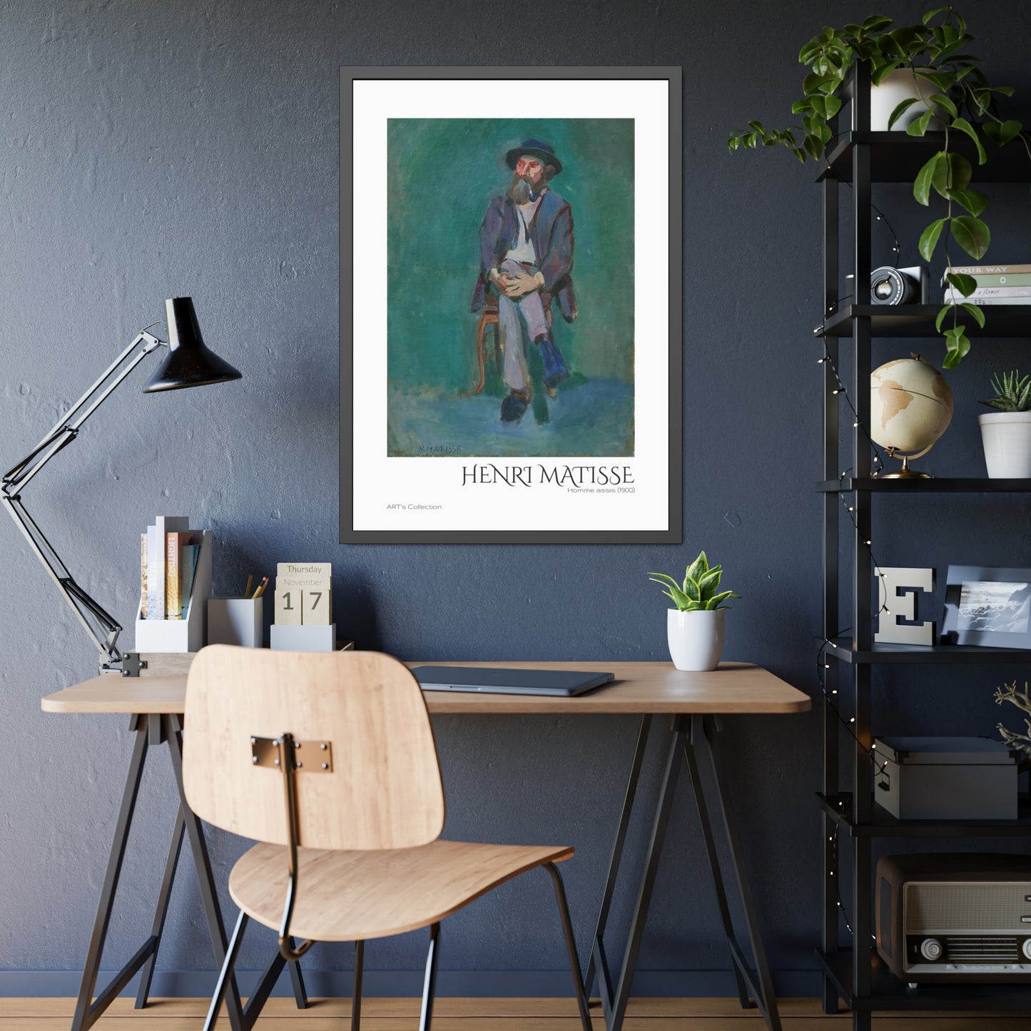 Homme assis (1900) by Henri Matisse / Affiche Encadrée série ART's Collection