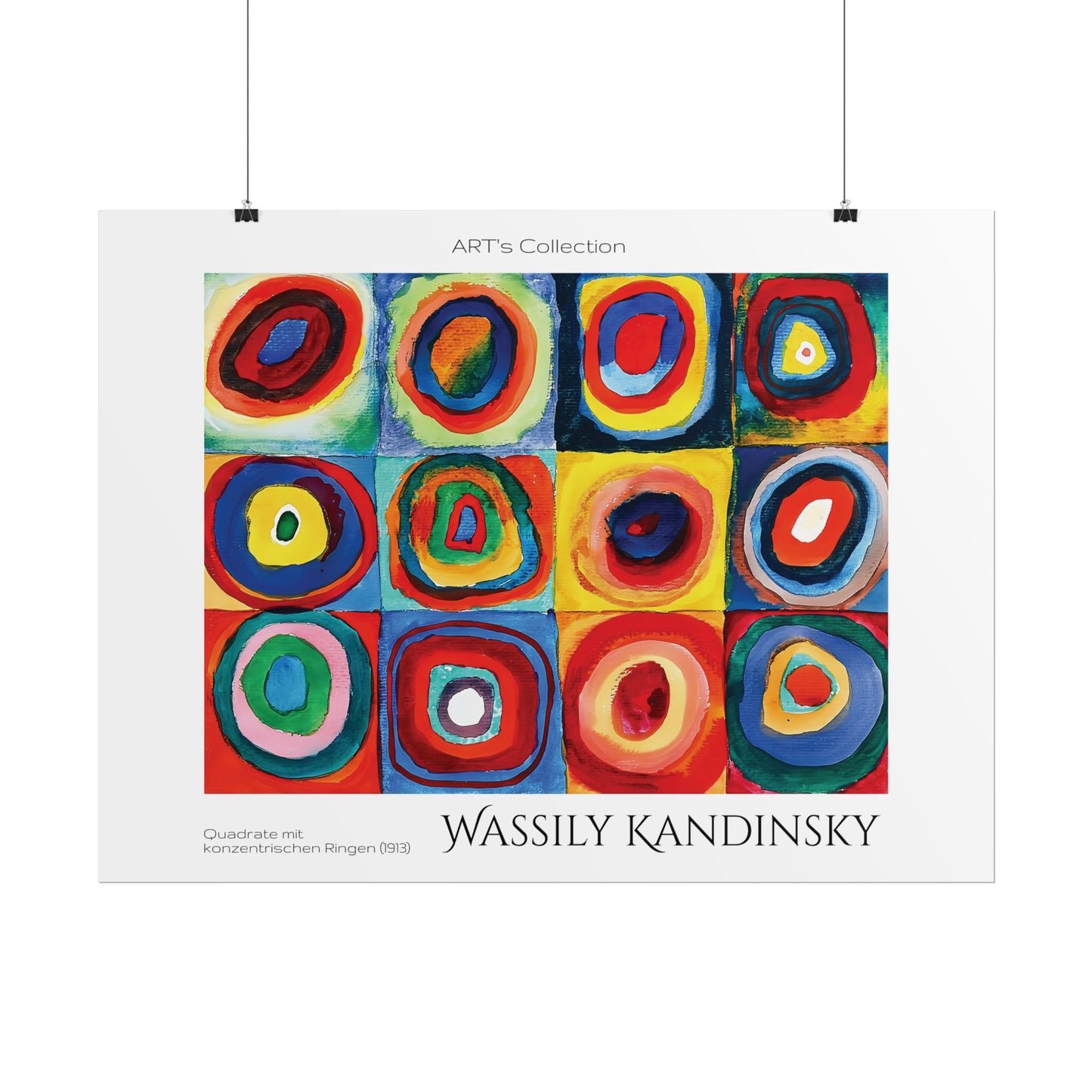 Quadrate mit konzentrischen Ringen (1913) by Wassily Kandinsky / Affiche imprimée - Série ART's Collection
