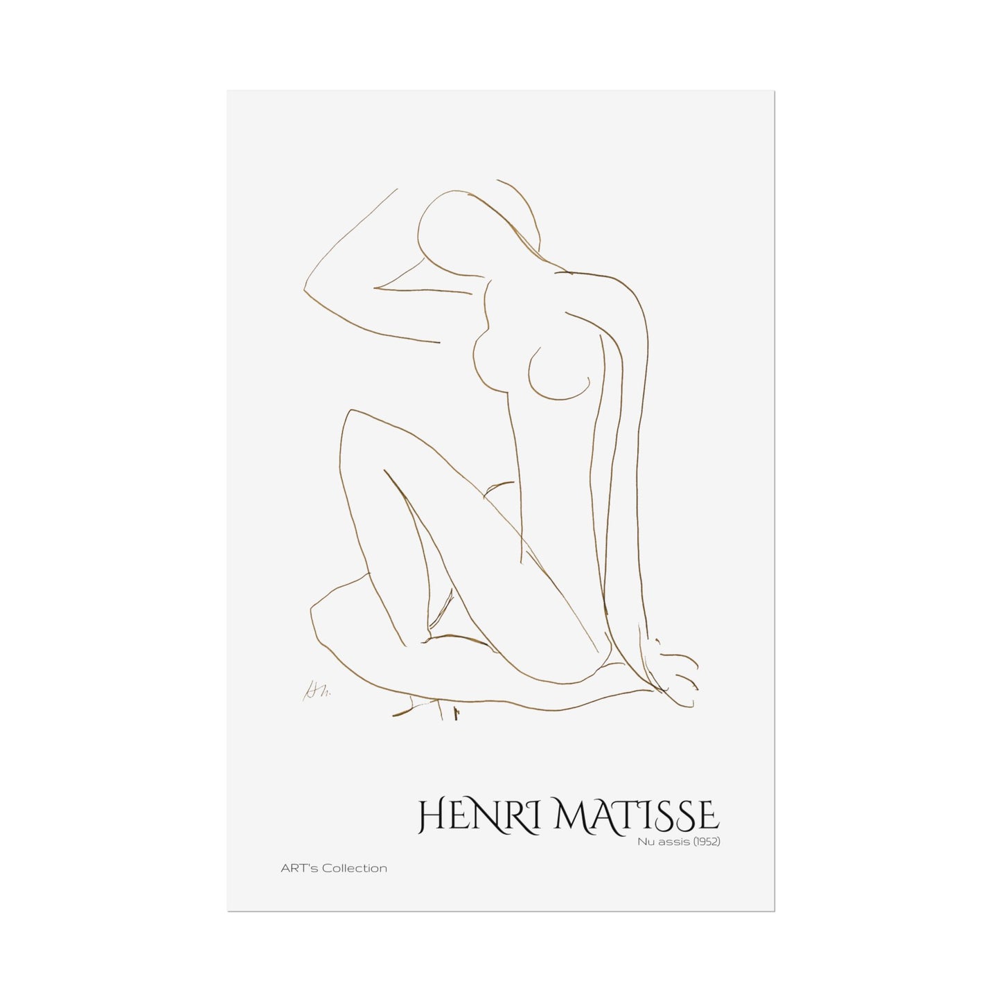 Nu assis (1952) by Henri Matisse / Affiche imprimée - Série ART's Collection