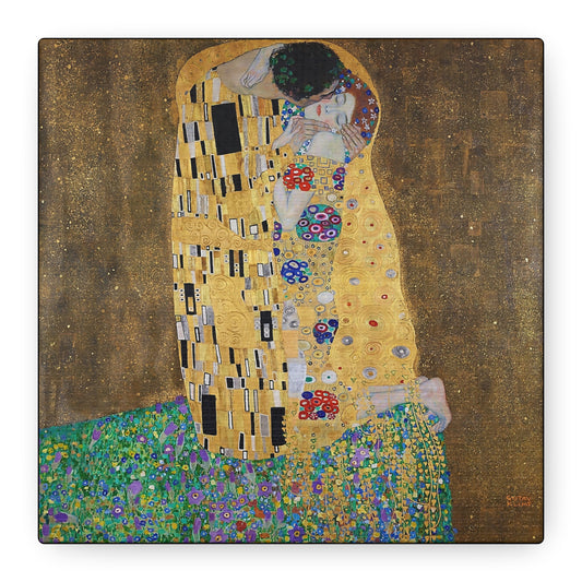The kiss - lovers (1908) by Gustav Klimt / Reproduction Fine Art sur Toile / Flanc Large Epaisseur 3.2 cm - 1.25 inch