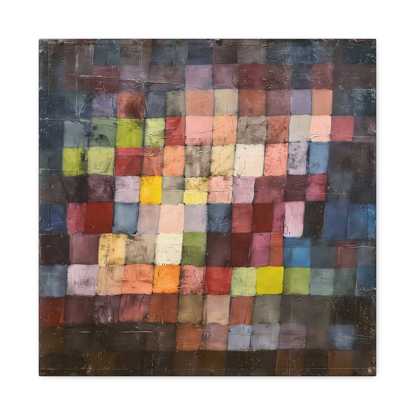 Ancient Sound (1925) by Paul Klee / Reproduction Fine Art sur Toile / Large Epaisseur 3.2 cm - 1.25 inch