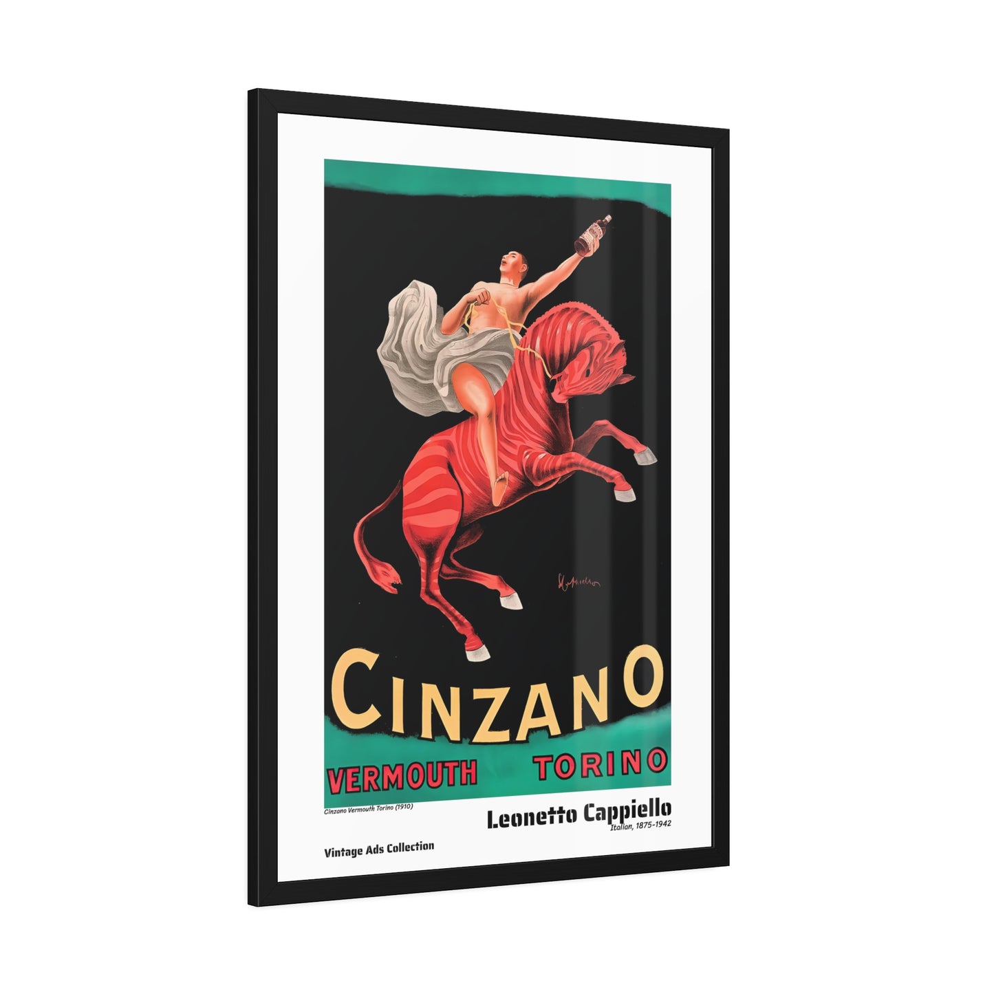 Cinzano Vermouth Torino (1910) by Leonetto Cappiello / Affiche Encadrée Série Vintage Ads Collection