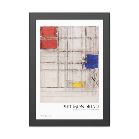 Study for a Composition (1940-1941) by Piet Mondrian / Affiche Encadrée série ART's Collection