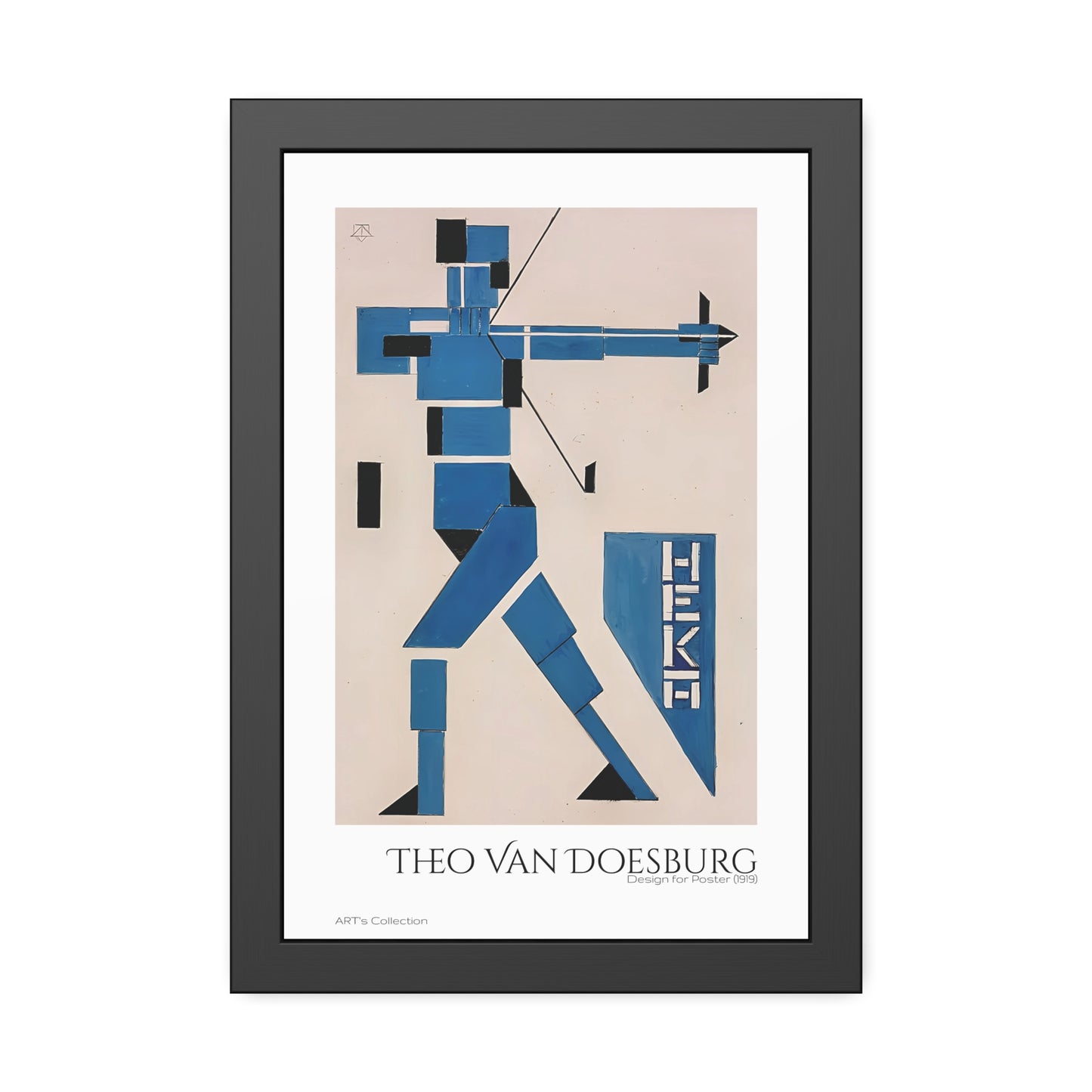 Design for Poster (1919) by Theo van Doesburg / Affiche Encadrée série ART's Collection