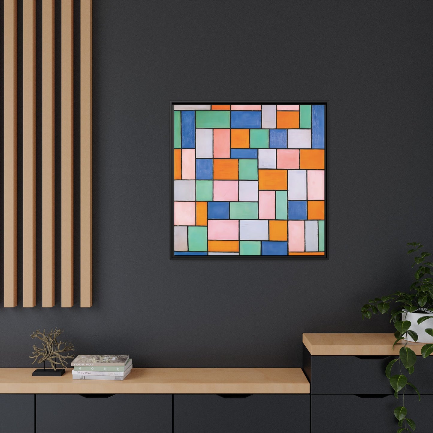 Composition in dissonances (1919) by Theo van Doesburg / Toile encadrée sur caisse américaine