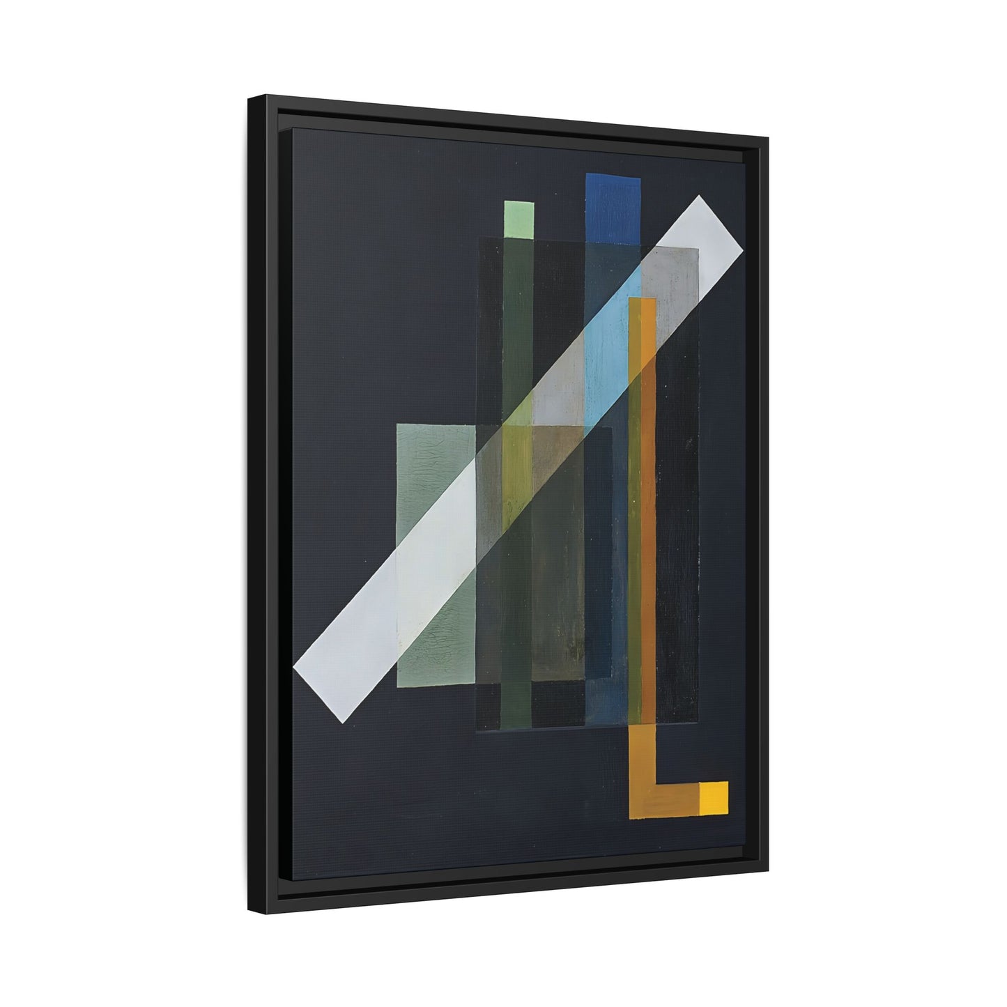 Construction (1924) by László Moholy-Nagy / Toile encadrée sur caisse américaine