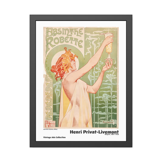 Absinthe Robette (1896) by Henri Privat-Livemont / Affiche Encadrée Série Vintage Ads Collection