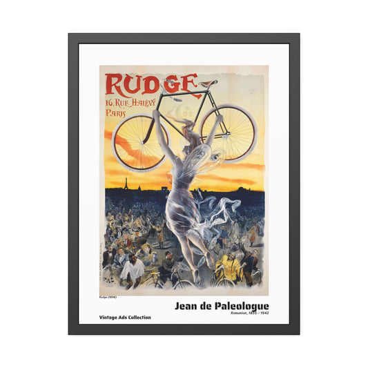 Rudge (1898) by Jean de Paleologue / Affiche Encadrée Série Vintage Ads Collection