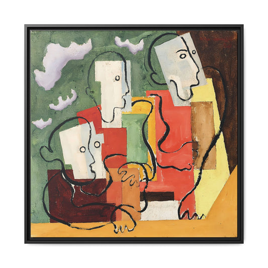 Trois personnages (1928) by Louis Marcoussis / Toile encadrée sur caisse américaine