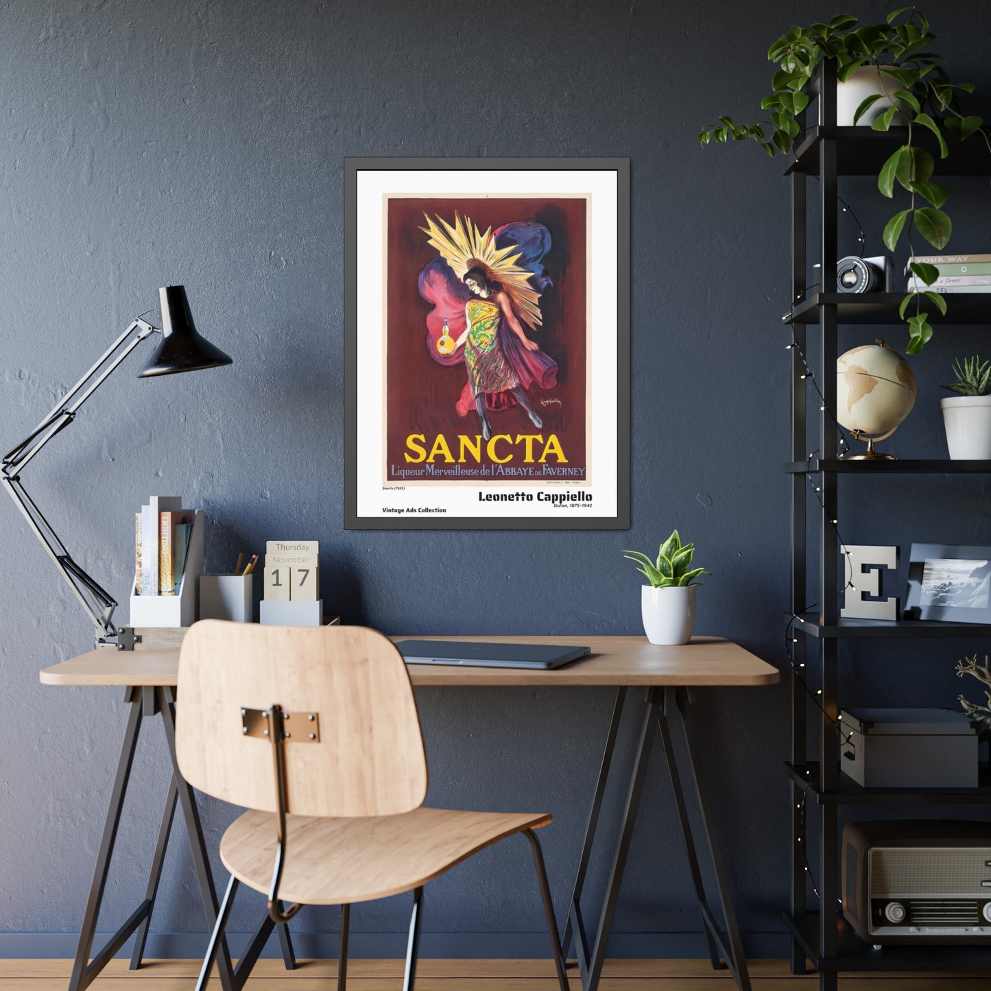 Sancta (1925) by Leonetto Cappiello / Affiche Encadrée Série Vintage Ads Collection