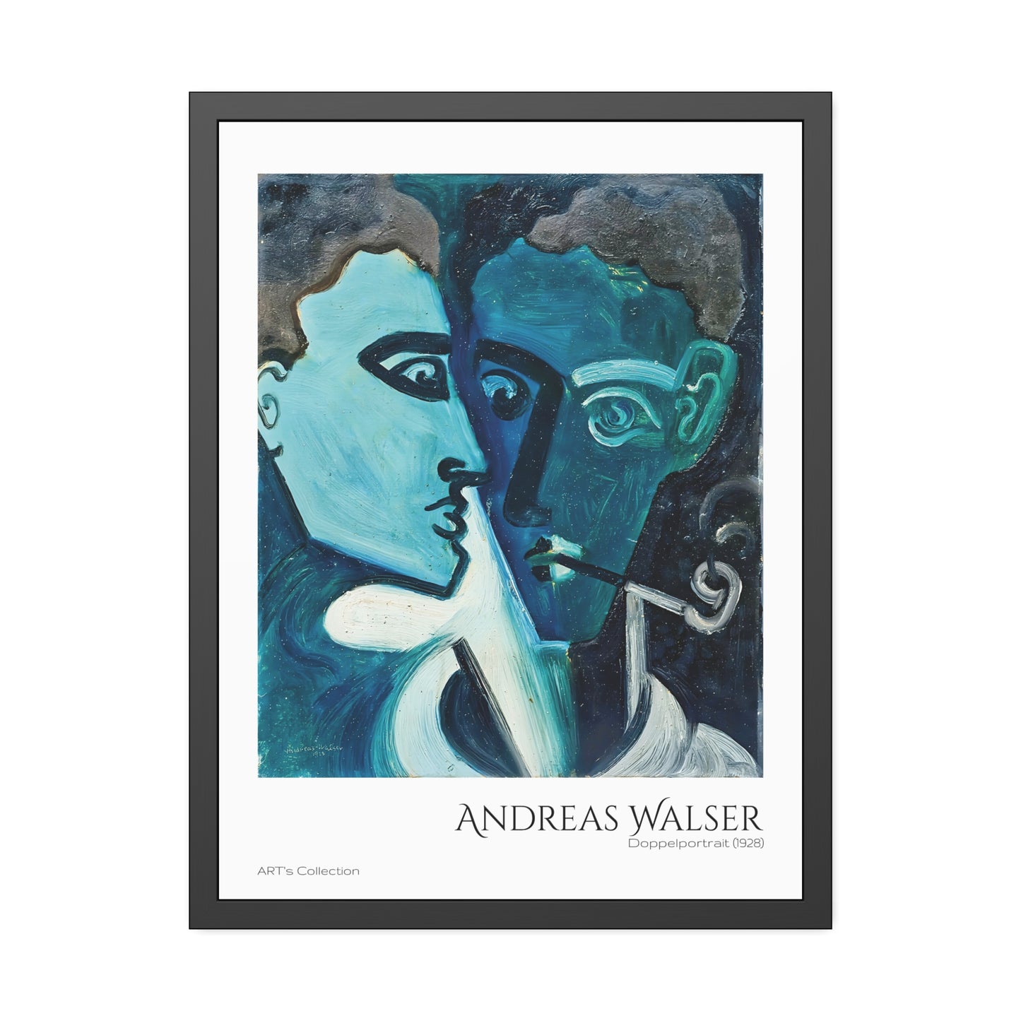 Doppelportrait (1928) by Andreas Walser / Affiche Encadrée série ART's Collection