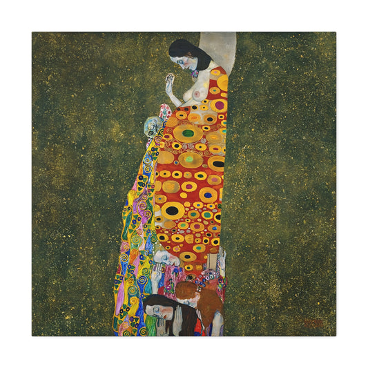 Hope II (1907 - 1908) by Gustav Klimt / Reproduction Fine Art sur Toile / Flanc Large Epaisseur 3.2 cm - 1.25 inch