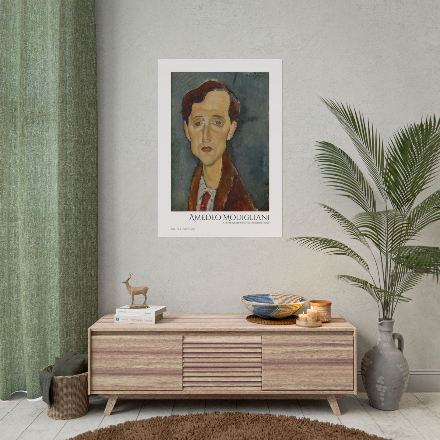 Portrait of Frans Hellens (1919) by Amedeo Modigliani / Affiche imprimée - Série ART's Collection