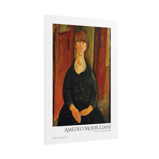 Flower Vendor (1919) by Amedeo Modigliani / Affiche imprimée - Série ART's Collection