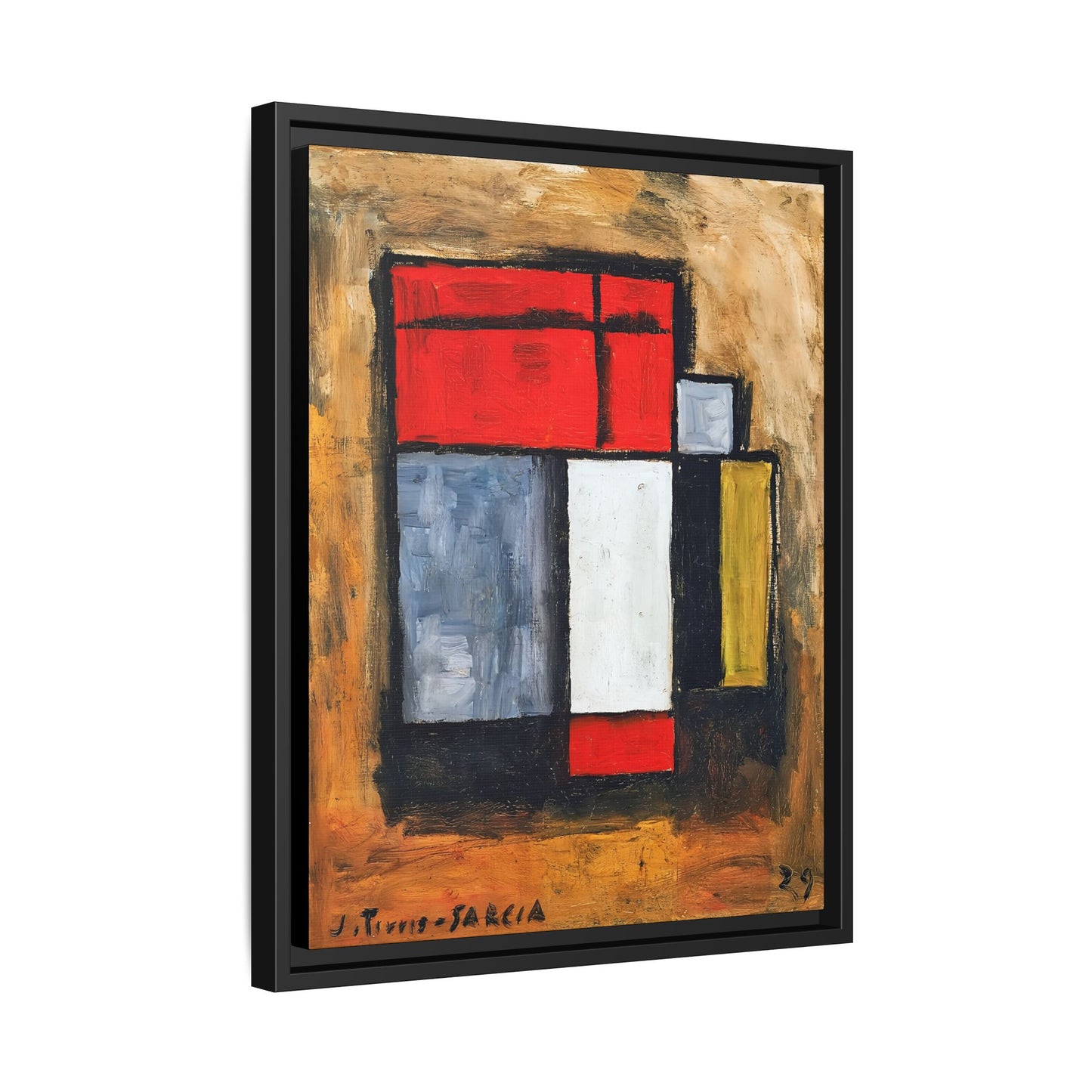 Formas abstractas (1929) by Joaquín Torres-García / Toile encadrée sur caisse américaine