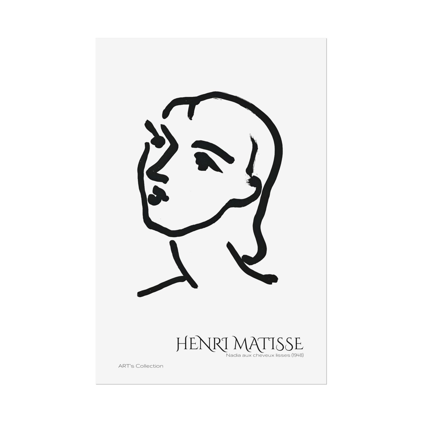 Nadia aux cheveux lisses (1948) by Henri Matisse / Affiche imprimée - Série ART's Collection