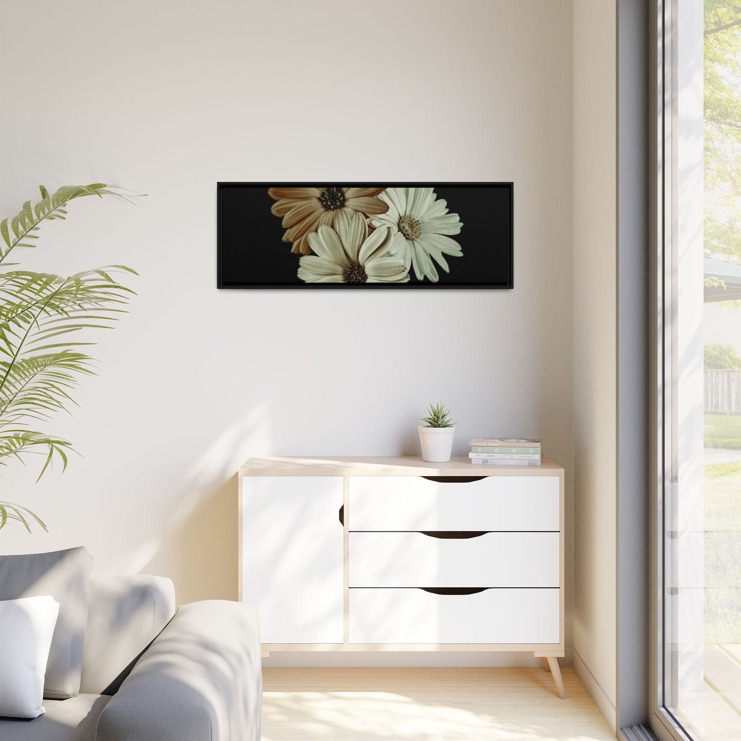 Collection Signature "FLORAL Numéro 3" sur Toile encadrée avec caisse américaine