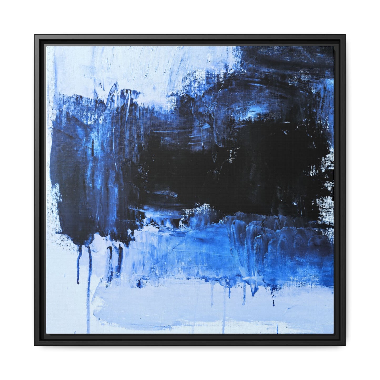 Tableau Beaux Arts Black Ocean "Série Sign Collections" / Toile encadrée sur caisse américaine