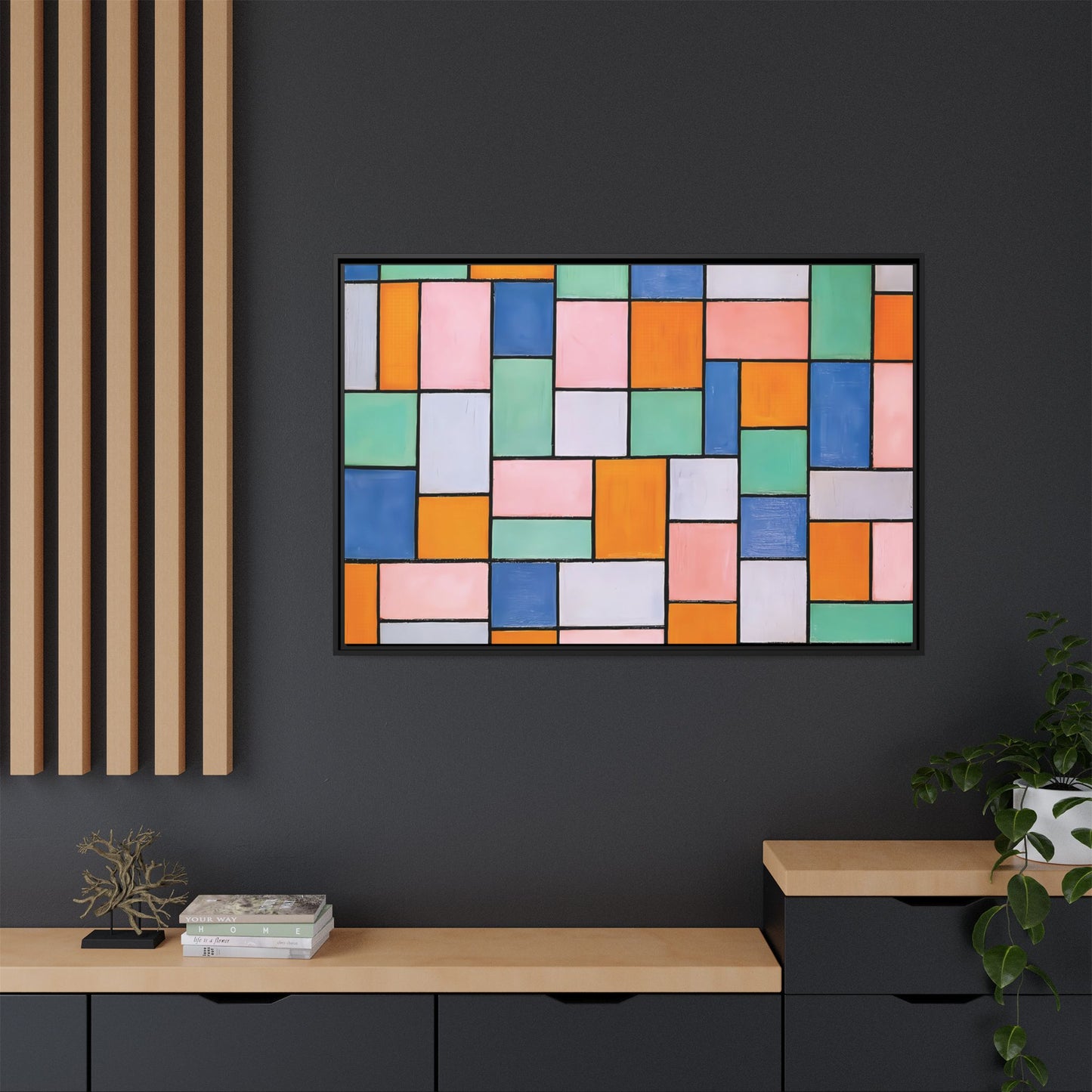 Composition in dissonances (1919) by Theo van Doesburg / Toile encadrée sur caisse américaine