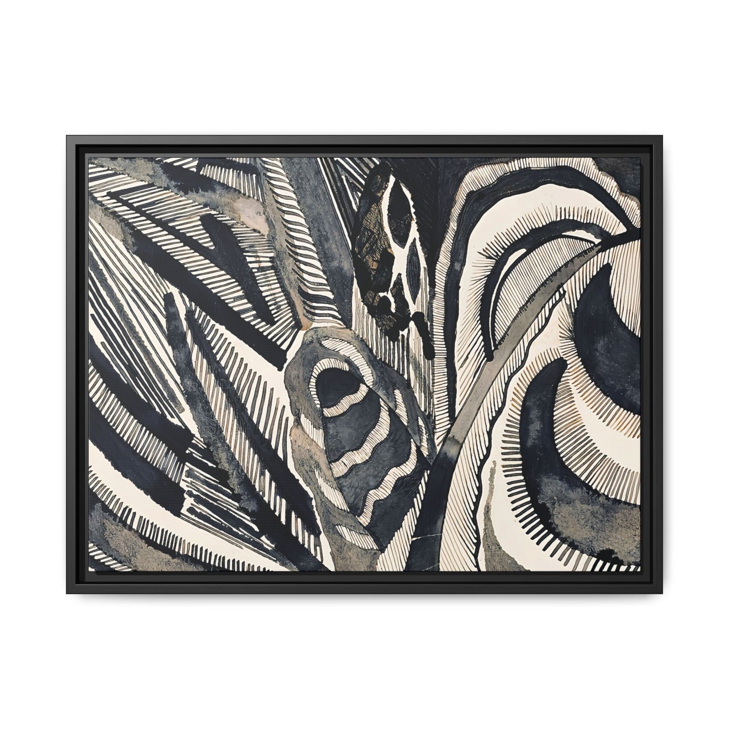 Landschaft (1918) by Otto Freundlich / Toile encadrée sur caisse américaine